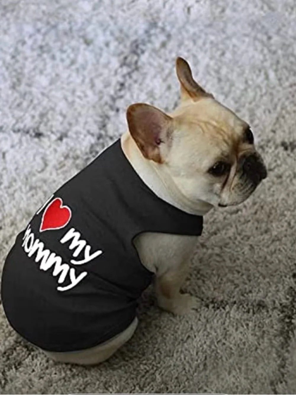 I Love My Mommy Black Pet Tee for Dogs